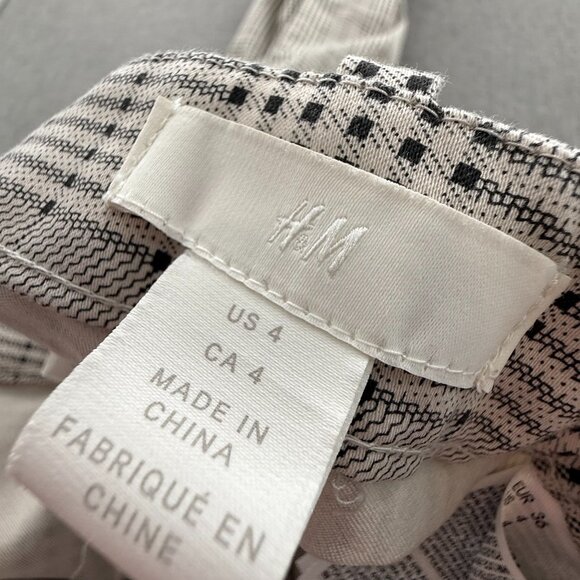 H&M Dressy Plaid Pants‎ Work, School, Preppy Mid Rise Size 4 Cotton Blend - Picture 3 of 16